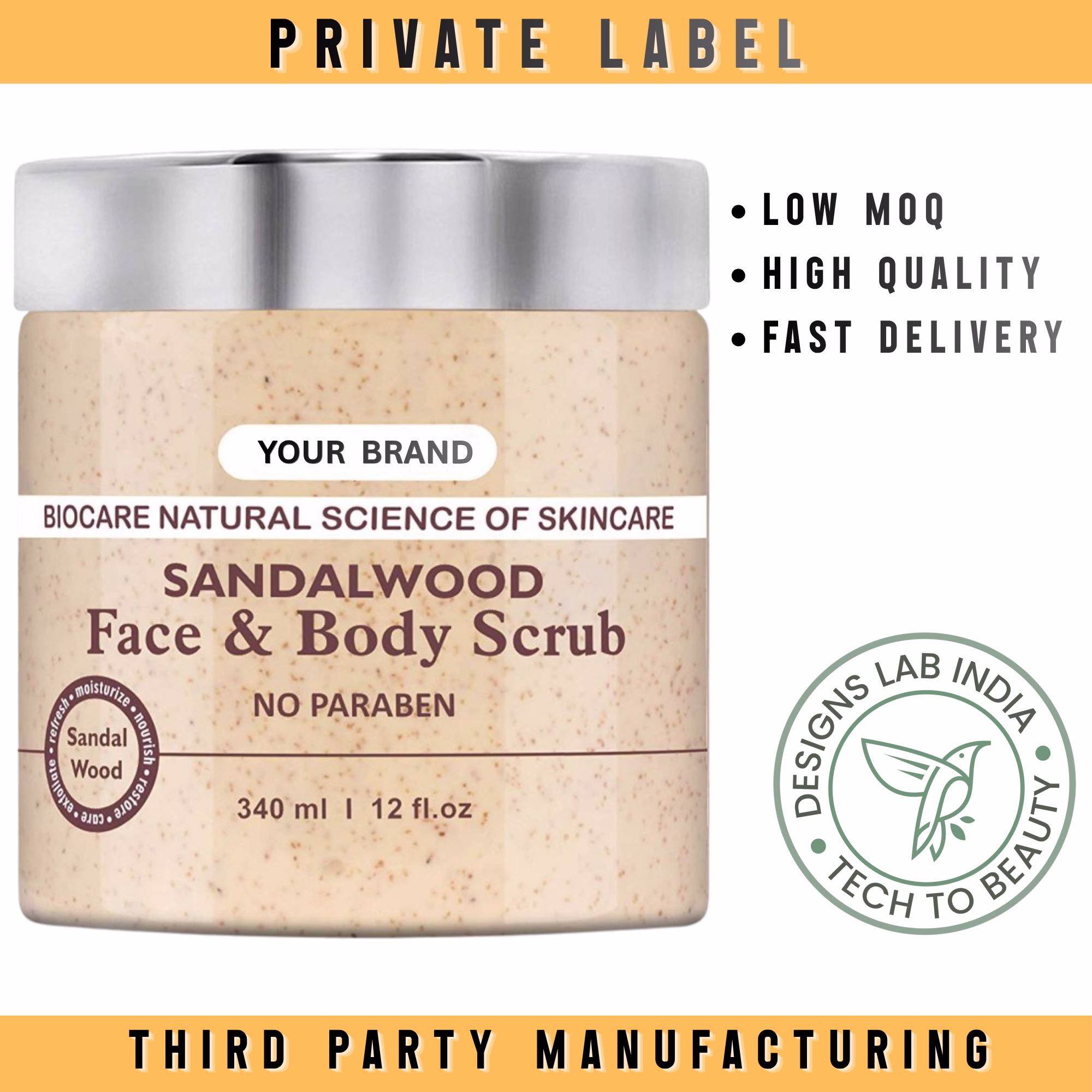 Sandalwood Face & Body Scrub
